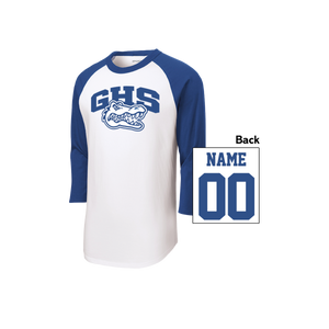 Color block Raglan Jersey-Personalized-Blue