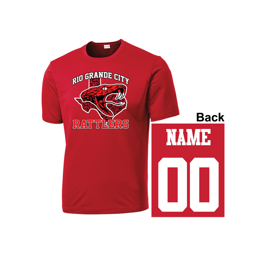 Quarterback Club-Red Fan Shirt-Personalized