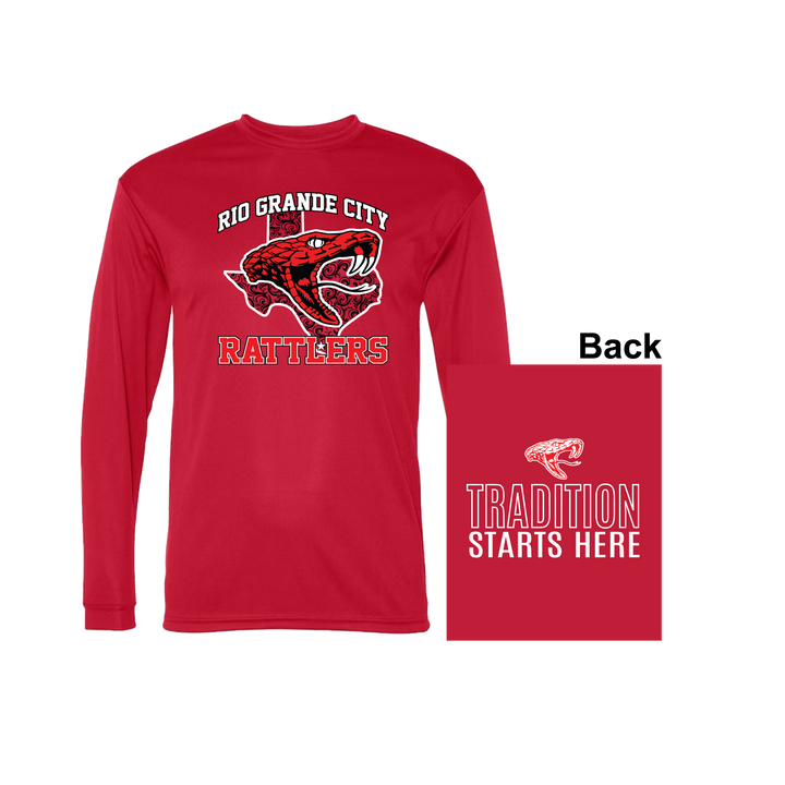 Quarterback Club-Red Spirit Shirt-Long sleeve